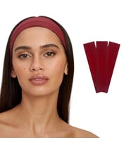 3'lü Spor Kadın Erkek Saç Bantları, Elastik Kaymaz İnce Ter Emici Esnek Genç Saç Bandı Bandana, Kadın Makyaj Yüz Yıkama Koşu Dans Fitness Yoga Pilates Bisiklet İçin Saç Bandı Taç, Kadın & Erkek Pamuk Atletik Egzersiz Ter Bandı Düz Renk Kafa Bandı (Bordo)