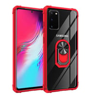 Galaxy S20 Kılıf Mola Kenar Köşe ve Yüzük Kısımları Renkli Kılıf (Kırmızı)