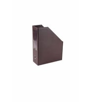 Magazinlik Deri Masa Üstü A4 Organizer File Holder Rainbow Vegan 9x23x30 cm (KAHVE)