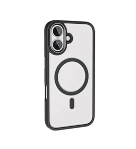 iPhone 16 Plus Kılıf Wireless Şarj Özellikli Zore Magsafe Silikon Kılıf (Siyah)