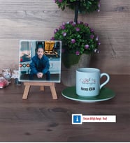 Acil Tıp Teknisyeni ATT Fotoğraflı Dekoratif Taş, Ahşap Altlıklı Türk Kahvesi Fincanı HediyeAcil Tıp Teknisyenleri Günü Hediyesi (Model 9)