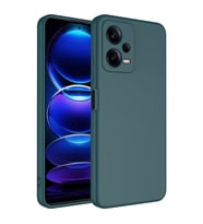 Xiaomi Redmi Note 12 5G Kılıf Özel Orijinal Lansman Serisi, İçi Kadife, Pürüzsüz Yumuşak ve Mat TPU Silikon (Koyu Yeşil)