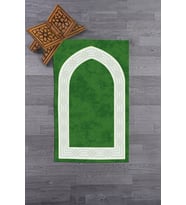 EVDEYA Dijital Baskılı Yıkanabilir Sade Şık Namazlık Seccade 70x130 Cm, Seccade-10-gri, (Yeşil)
