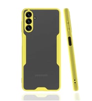 Galaxy A04S Kılıf Zore Parfe Kenarları Pastel Renk Silikon Kılıf (Sarı)