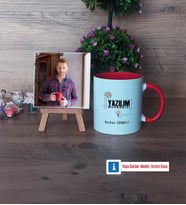 Yazılım Mühendisi Fotoğraflı Dekoratif Taş, Kupa Bardak Beyaz Hediye (Model 2)