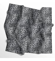 Leopar Desenli Soft Pamuk Eşarp - 04487 (A.Gri)