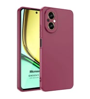 Microsonic Realme 12 Lite Kılıf Groovy Soft Siyah (Mor)