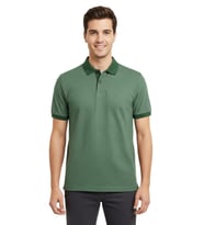 Erkek Polo Yaka Jakarlı T-sıhırt 2063 BGL-ST00533 (Yeşil)