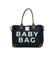BAGMORİ Baby Bag Baskılı Garnili Anne Bebek Çantası (Lacivert)