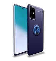 Samsung Galaxy M31S Kılıf Yüzüklü Magnetli Ravel Case (Mavi)