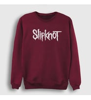 Presmono Unisex Beyaz Slipknot Sweatshirt 113332tt (Bordo)