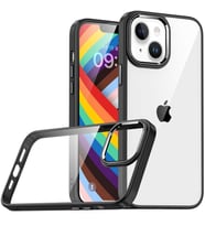 Apple iPhone 14 Plus Kılıf Case, Kamera Lens Korumalı Elektroplatin Kaplama Sert PC Koruyucu Colourful Platinum Serisi (Siyah)