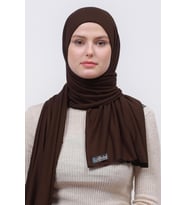 Tesettür Penye Şal Düz (Acı Kahve)