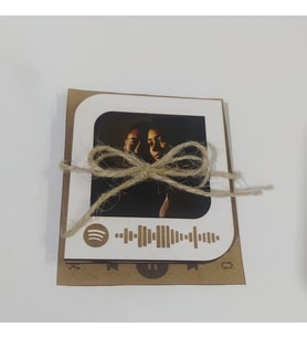 Spotify Tasarımlı Kişiye Özel Polaroid Çerçeve (Beyaz)