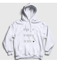 Presmono Unisex Beyaz The Sun The Moon The Truth Dizi Teen Wolf Kapüşonlu Sweatshirt 341259tt (Beyaz)