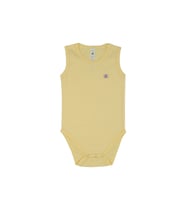 Çıtçıt Detaylı Logolu Basic Kolsuz Body (Sarı)