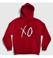 Presmono Unisex Gri Xo The Weeknd Kapüşonlu Sweatshirt 159407tt (Kırmızı)