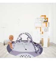 Jusso Baby 3 Boyutlu Dokunuş Safari Hayvanlar Oyun Halısı 115*115 cm (03)