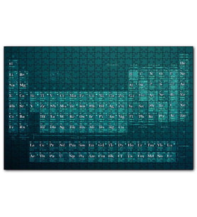 Cakapuzzle Periyodik Cetvel Yeşil Haki Arkaplan  Puzzle Yapboz MDF (Ahşap) (255 Parça)