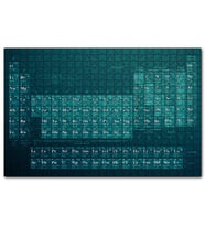 Cakapuzzle Periyodik Cetvel Yeşil Haki Arkaplan  Puzzle Yapboz MDF (Ahşap) (255 Parça)