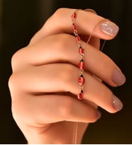 Papatya Silver 925 Ayar Gümüş Akışlı Uğur Böceği Kadın Kolye (Rose)