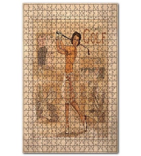 Cakapuzzle Golfcu Kadın Afişi Görseli Puzzle Yapboz MDF (Ahşap) (255 Parça)