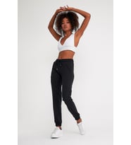 Süperlife Kadın Regular Fit İnce Eşofman Altı SPR22BE158 (Siyah)