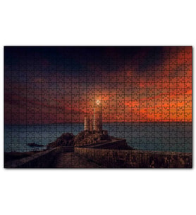 Cakapuzzle  Deniz Feneri Günbatımı   Puzzle Yapboz MDF (Ahşap) (255 Parça)