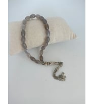 DOĞALTAŞ TESPİH ARPA KESİM ŞAK ŞAK AKİK MODELLERİ (Gri)