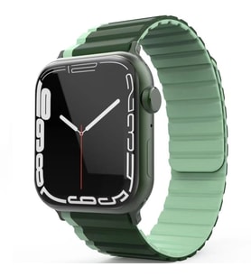 Apple Watch 44/45/46/49mm Kordon Renkli Strap Deri Loop Kordon 2/3/4/5/6/se/7/8/ (K.Yeşil)