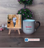 Diş Hekimi Asistanı Fotoğraflı Dekoratif Taş, Kupa Bardak Beyaz Hediye Diş Hekimi Asistanına Hediye (Model 10)