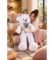 140 Cm Sevimli Pelüş Ayıcık (Beyaz)