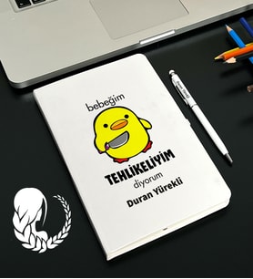 Kişiye Özel Burç Tasarımlı Esprili Defter Kalem Seti (Model 8)