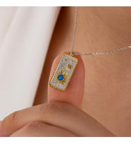 Unisex Adelfa Gümüş Kolye (Altın)