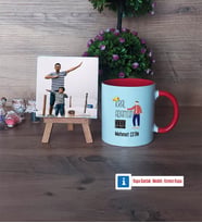 Babalar Günü Hediyesi Fotoğraflı Dekoratif Taş, Kupa Bardak Beyaz Hediye Babaya Doğum Günü Hediyesi (Model 2)