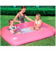 EL Pompasıyla, Bestway 51115, Şişme Zeminli Çocuk Havuzu-165x104x25 cm (Pembe)
