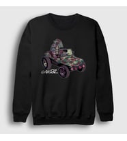 Presmono Unisex Beyaz Geep Gorillaz Sweatshirt 402603tt (Siyah)