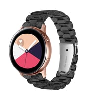 Samsung Galaxy Watch 3 41mm Kordon 20mm Şeffaf Baklalı Kordon (Siyah)