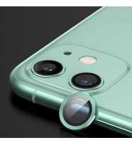 Uyumlu Model Apple iPhone 12 Kamera Lens Koruyucu Çerçeveli Koruyucu CL-07 (Açık Yeşil)