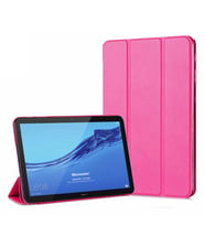 Huawei Mediapad T3 10 Kılıf Slim Translucent Back Smart Cover (Pembe)