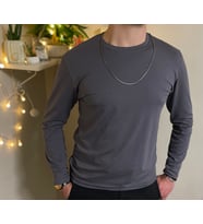 Betimoda Erkek Slim Fit Dar Kesim Bisiklet Yaka Uzun Kol Pamuklu Tişört  (Gri)