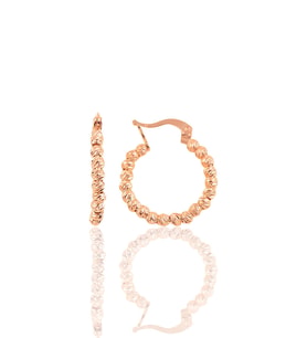 Söğütlü Silver Gümüş  dorica halka küpe (Rose)