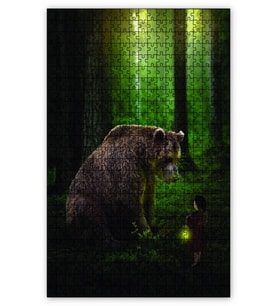 Cakapuzzle Ormanda Ayı ve Küçük Kız Puzzle Yapboz MDF (Ahşap) (255 Parça)