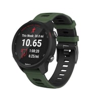 Xiaomi Watch S1 -S1 Active -Mi Watch -Watch Color 22mm Uyumlu Stride Çift Renkli Silikon Kordon (HAKI-SIYAH)