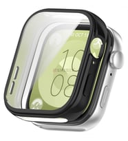 Huawei Watch Fit 3 Uyumlu Yumuşak Silikon 360 Tam Koruma Kasa ve Ekran Koruyucu (Siyah)