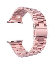 Microsonic Apple Watch Series 3 38mm Metal Stainless Steel Kordon (Rose)