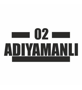 02 Adıyamanlı Araba Sticker siyah 17X8 CM (Siyah)