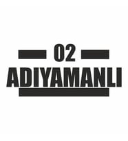 02 Adıyamanlı Araba Sticker siyah 17X8 CM (Siyah)