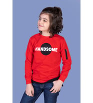 Toontoy Erkek Çocuk Handsome Baskılı Sweatshirt (Kırmızı)