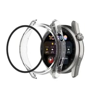 Sneezy Huawei Gt3 Pro 46mm PC Sert Kasa Ve Ekran Koruyucu (Şeffaf)